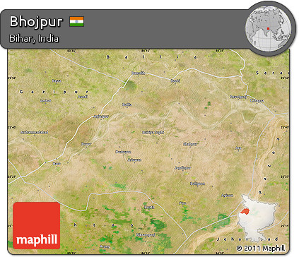 Satellite Map of Bhojpur