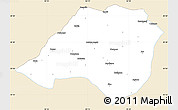 Classic Style Simple Map of Bhojpur, single color outside