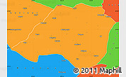 Political Simple Map of Bhojpur