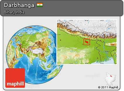Physical Location Map of Darbhanga