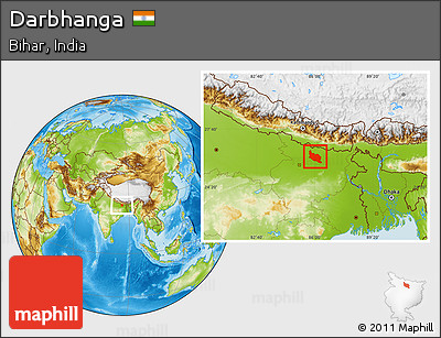 Physical Location Map of Darbhanga