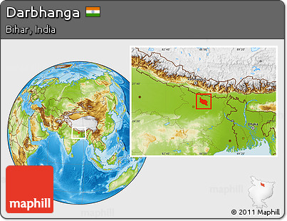 Physical Location Map of Darbhanga