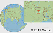 Savanna Style Location Map of Darbhanga