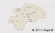 Shaded Relief 3D Map of Dhanbad, cropped outside