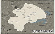 Shaded Relief 3D Map of Dhanbad, darken