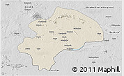 Shaded Relief 3D Map of Dhanbad, desaturated