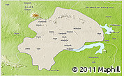 Shaded Relief 3D Map of Dhanbad, physical outside
