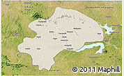 Shaded Relief 3D Map of Dhanbad, satellite outside