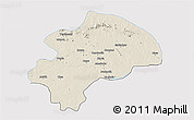 Shaded Relief 3D Map of Dhanbad, single color outside