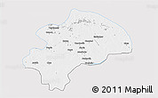 Silver Style 3D Map of Dhanbad, single color outside