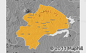 Political Map of Dhanbad, desaturated