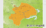 Political Map of Dhanbad, physical outside