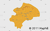 Political Map of Dhanbad, single color outside