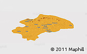 Political Panoramic Map of Dhanbad, cropped outside
