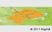 Political Panoramic Map of Dhanbad, physical outside