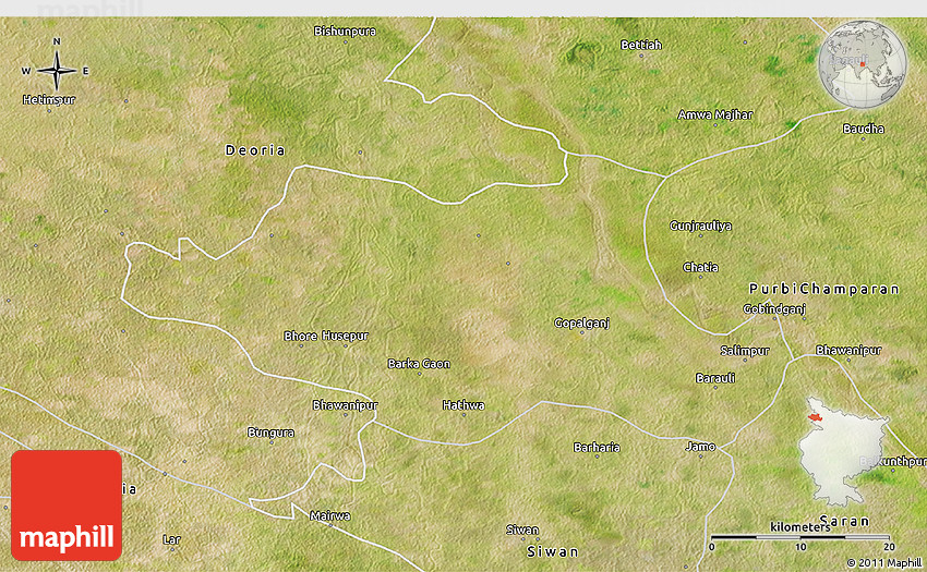 Satellite 3D Map of Gopalganj