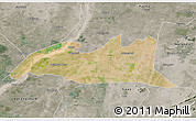 Satellite 3D Map of Jehanabad, semi-desaturated
