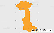 Political Simple Map of Madhepura, single color outside