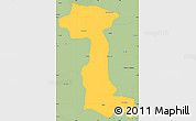 Savanna Style Simple Map of Madhepura