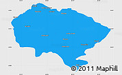 Political Simple Map of Madhubani, single color outside