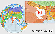 Political Location Map of Nalanda, highlighted parent region