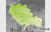 Physical 3D Map of Palamu (Daltenganj), darken, desaturated