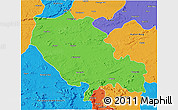 Political 3D Map of Palamu (Daltenganj)