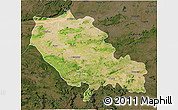 Satellite 3D Map of Palamu (Daltenganj), darken