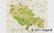 Satellite 3D Map of Palamu (Daltenganj), shaded relief outside
