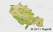 Satellite 3D Map of Palamu (Daltenganj), single color outside