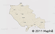 Shaded Relief 3D Map of Palamu (Daltenganj), cropped outside