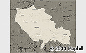Shaded Relief 3D Map of Palamu (Daltenganj), darken