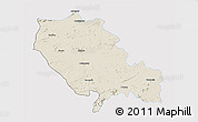Shaded Relief 3D Map of Palamu (Daltenganj), single color outside