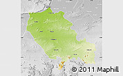 Physical Map of Palamu (Daltenganj), lighten, desaturated
