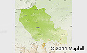 Physical Map of Palamu (Daltenganj), lighten