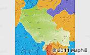 Physical Map of Palamu (Daltenganj), political outside