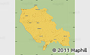 Savanna Style Map of Palamu (Daltenganj), single color outside