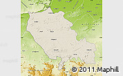 Shaded Relief Map of Palamu (Daltenganj), physical outside