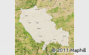 Shaded Relief Map of Palamu (Daltenganj), satellite outside