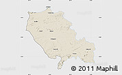 Shaded Relief Map of Palamu (Daltenganj), single color outside