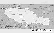 Gray Panoramic Map of Palamu (Daltenganj)