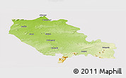 Physical Panoramic Map of Palamu (Daltenganj), cropped outside