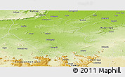 Physical Panoramic Map of Palamu (Daltenganj)