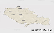 Shaded Relief Panoramic Map of Palamu (Daltenganj), cropped outside