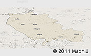 Shaded Relief Panoramic Map of Palamu (Daltenganj), lighten