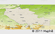 Shaded Relief Panoramic Map of Palamu (Daltenganj), physical outside