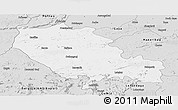Silver Style Panoramic Map of Palamu (Daltenganj)