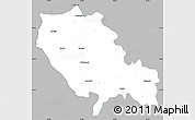 Gray Simple Map of Palamu (Daltenganj), single color outside