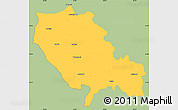 Savanna Style Simple Map of Palamu (Daltenganj), single color outside