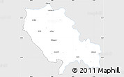 Silver Style Simple Map of Palamu (Daltenganj), single color outside